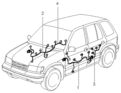 1999 Kia Sportage Door Wiring Harnesses Diagram 2