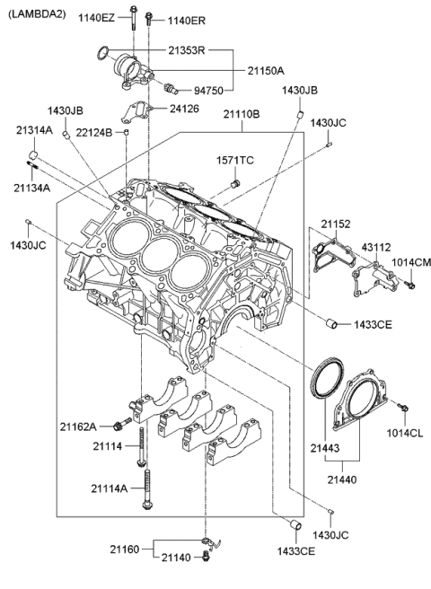 Cylinder Block - 2012 Kia Sedona