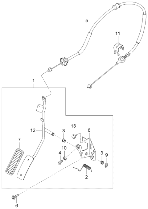 Accelerator Control System - 2003 Kia Rio