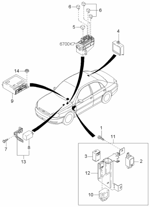 KKY0166830 Genuine Kia UNIT-FLASHER