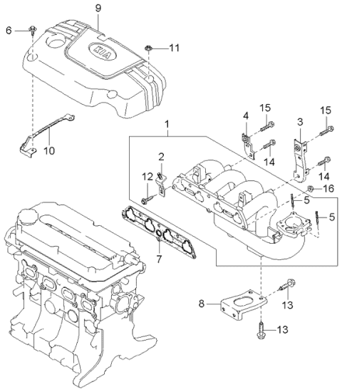 Intake Manifold - 2004 Kia Rio