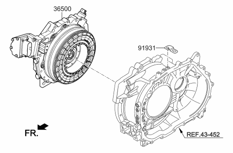 Traction Motor & Gdu Assy - 2012 Kia Optima Hybrid
