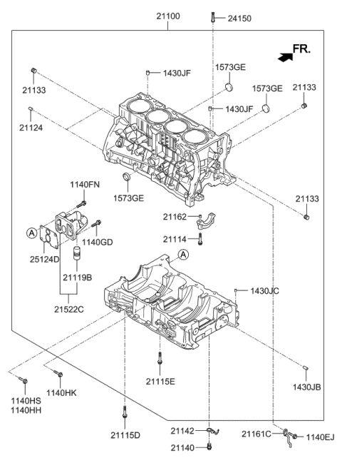 Cylinder Block - 2012 Kia Optima Hybrid