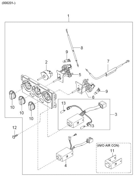 1997 Kia Sephia Heater Control Diagram 2