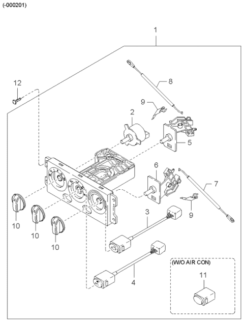 1997 Kia Sephia Heater Control Diagram 1