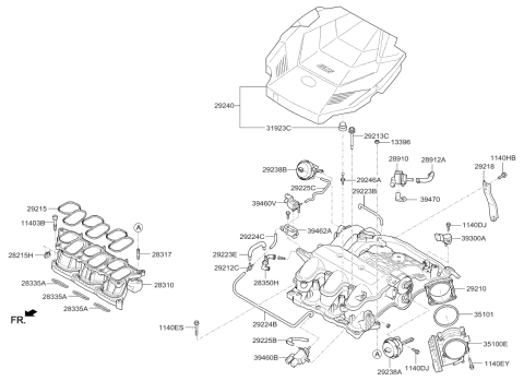 2019 Kia Cadenza Intake Manifold Diagram