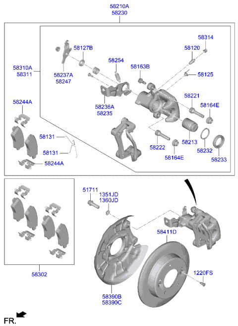 530m7300 Genuine Kia Rear Wheel Brake Assembly 530m7300 Genuine Kia Rear Wheel Brake Assembly