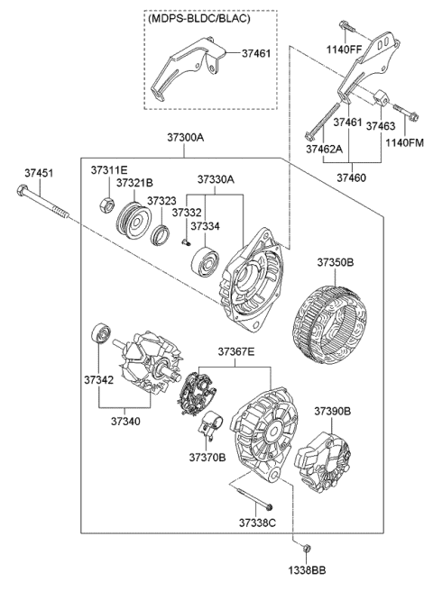 Alternator - 2011 Kia Soul