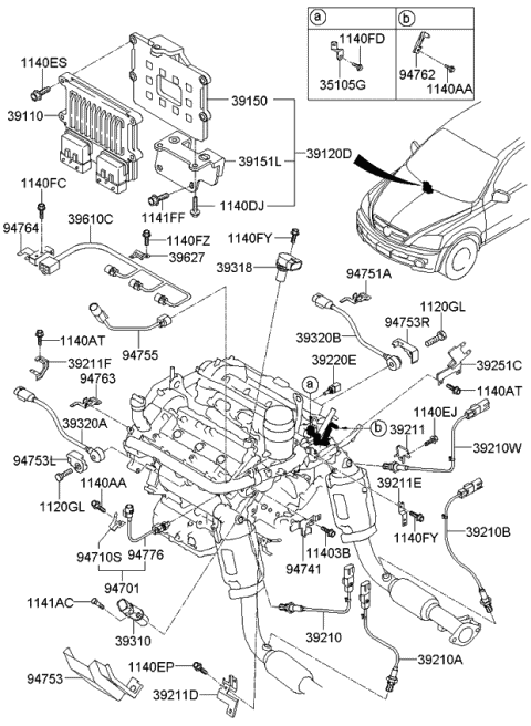OEM Genuine Camshaft Position Sensor 393183C100 For Hyundai Kia SantaFE Sorento 