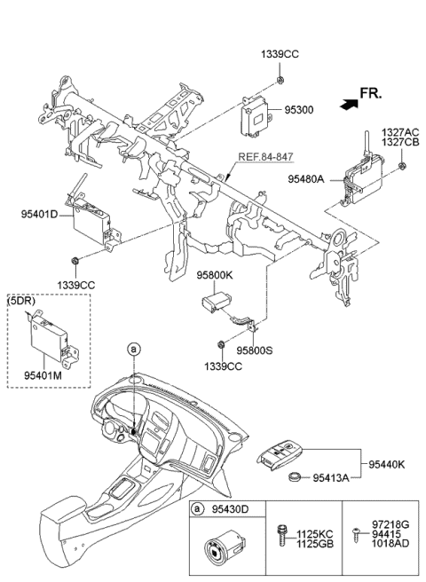 2015 Kia Forte Koup Unit Assembly-Bcm & Receiver Diagram for 95400A7630