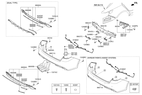 2016   Kia Optima Unit Assembly-Bsd,LH Diagram for 95811D4001