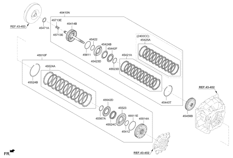 2018 Kia Optima Piston-35R Clutch Diagram for 454233B000