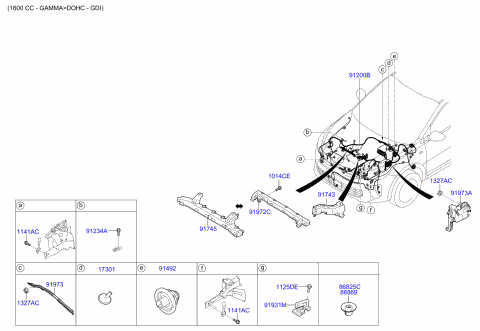 Front Wiring - 2019 Kia Rio