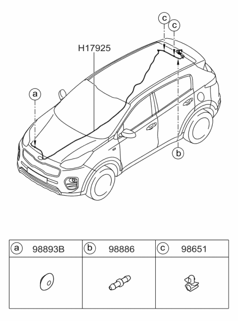 Wiring Harness-Floor - 2017 Kia Sportage