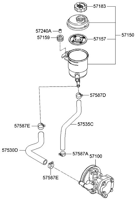 Power Steering Oil Pump - 2007 Kia Spectra