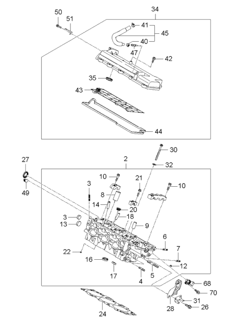2006 Kia Optima Seal-Oil Diagram for 2244323001
