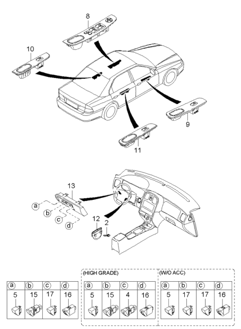 11 - 13 KIA OPTIMA FRONT DRIVER LEFT SIDE MASTER POWER WINDOW - Foto 13
