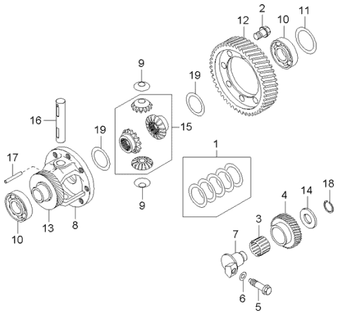 2002 Kia Optima Bearing-Taper Roller Diagram for 4322837040