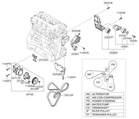 Coolant Pump - 2006 Kia Optima Produced After SEP.2006