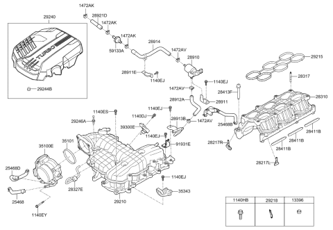 Intake Manifold - 2018 Kia Stinger