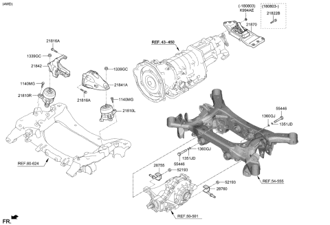 Engine & Transaxle Mounting - 2019 Kia Stinger