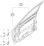 Diagram for Kia Door Hinge - 793202F000