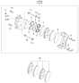 Diagram for Kia Sorento Brake Pad Set - 581013EU00
