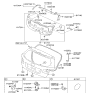 Diagram for Kia Tailgate Lock Actuator Motor - 812301H000