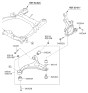 Diagram for Kia Axle Beam Mount - 545502P000