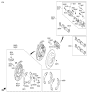 Diagram for Kia Sedona Brake Pad Set - 58302A9A00