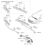Diagram for Kia Sorento Wiper Blade - 983512W000