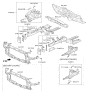 Diagram for Kia Radiator Support - 64101A7001