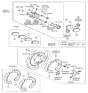 Diagram for Kia Sedona Brake Pad Set - 583024DU02