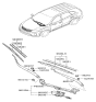 Diagram for Kia Sorento Wiper Blade - 983601U000