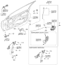Diagram for Kia Window Regulator - 0K30A59560A