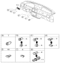 Diagram for Kia Wiper Switch - 93741FD000BT