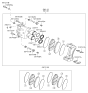 Diagram for Kia Sorento Brake Pad Set - 581013EU03