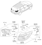 Diagram for Kia Tail Light - 924023W020