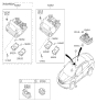 Diagram for Kia Interior Light Bulb - 92850A7000ED