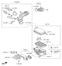 Diagram for Kia Air Filter Box - 281123X000