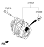 Diagram for Kia Alternator Bracket - 374603F410