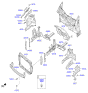 Diagram for Kia Dash Panels - 84124H9000