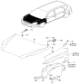 Diagram for Kia Hood Hinge - 791101D000