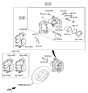 Diagram for Kia Soul Brake Pad Set - 58101B2A20