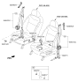 Diagram for Kia Seat Belt - 88830B2550EQ