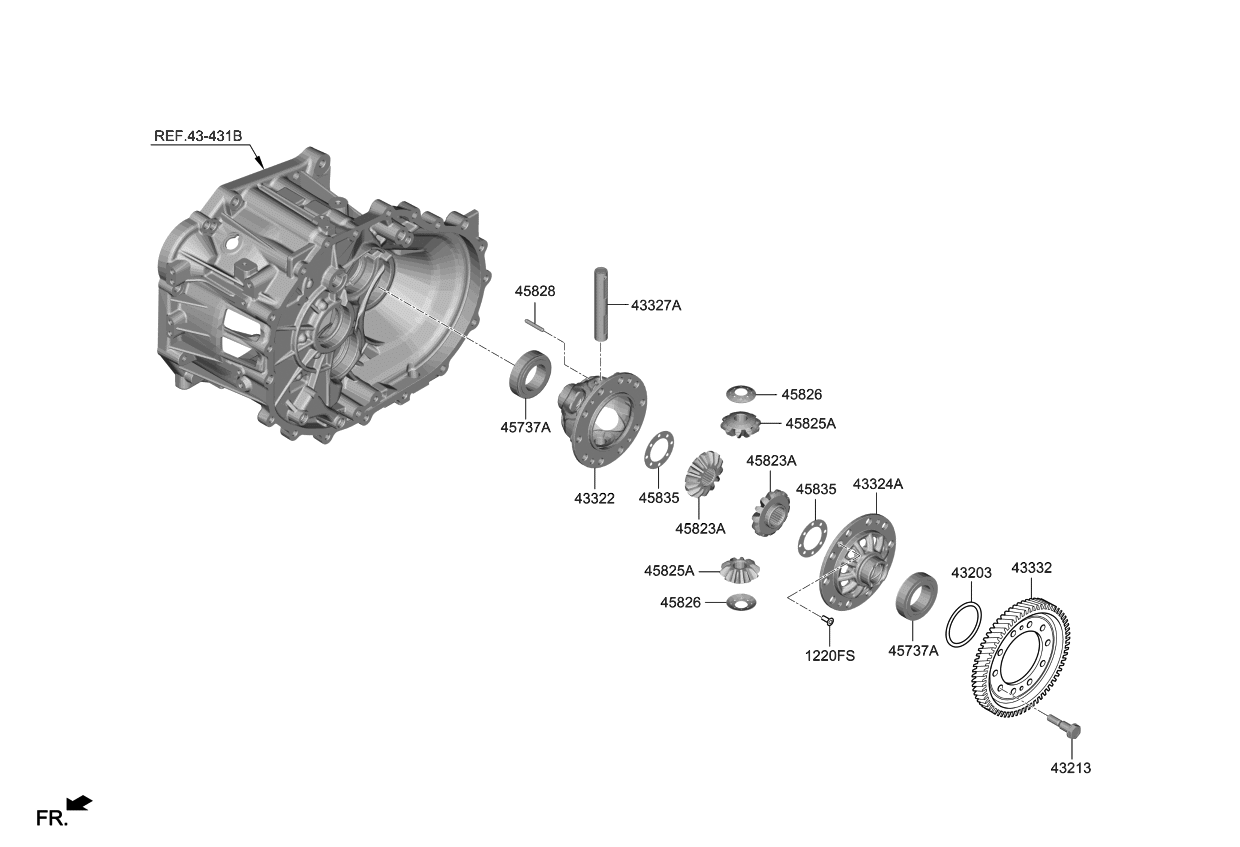 Kia 433322D080 Gear-Differential Dr