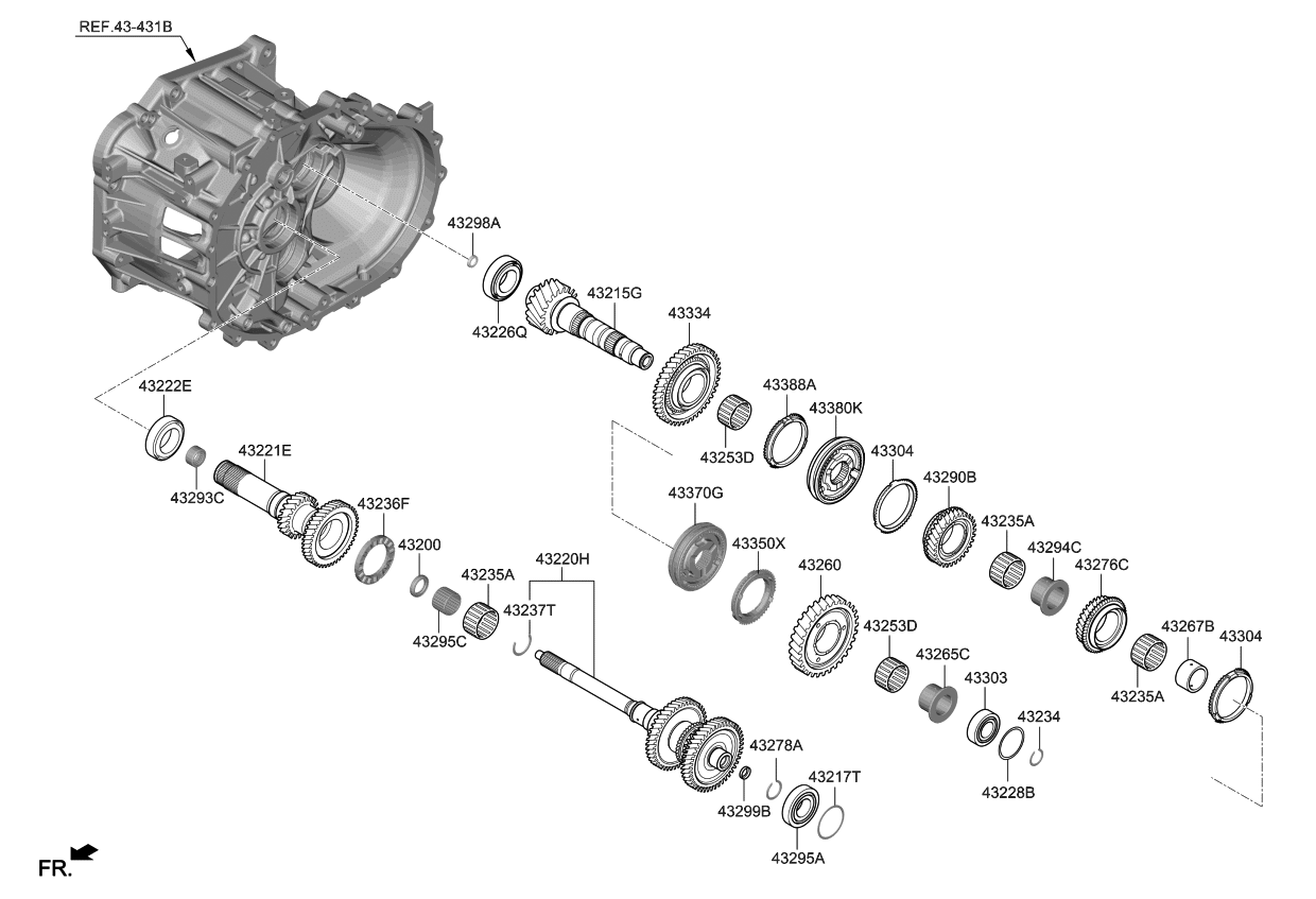 Kia 432902D210 Gear Assembly-6TH Speed