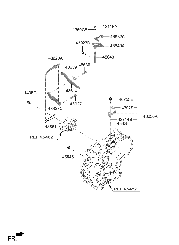 Kia 486322H500 Lever-Ata Manual Con