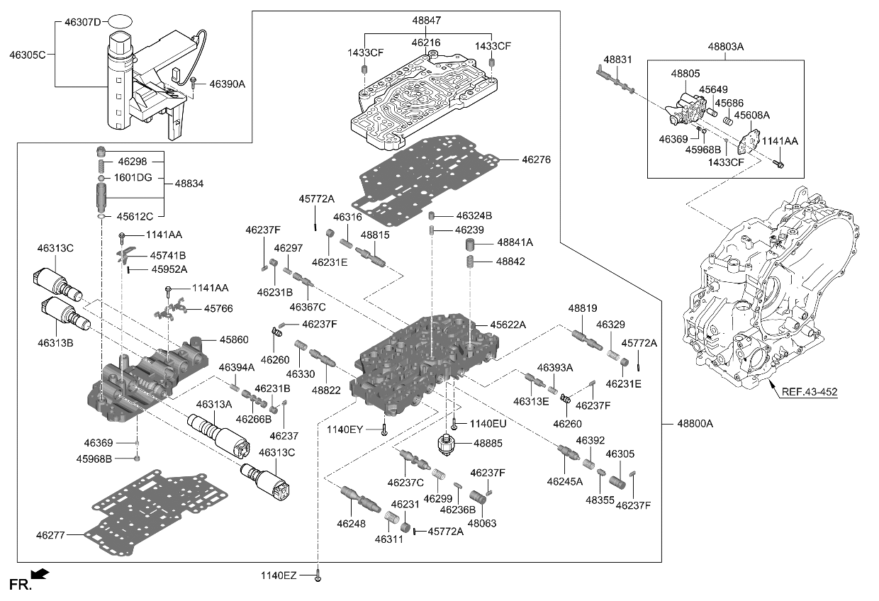 Kia 488032H000 Body Assembly-Manual Val