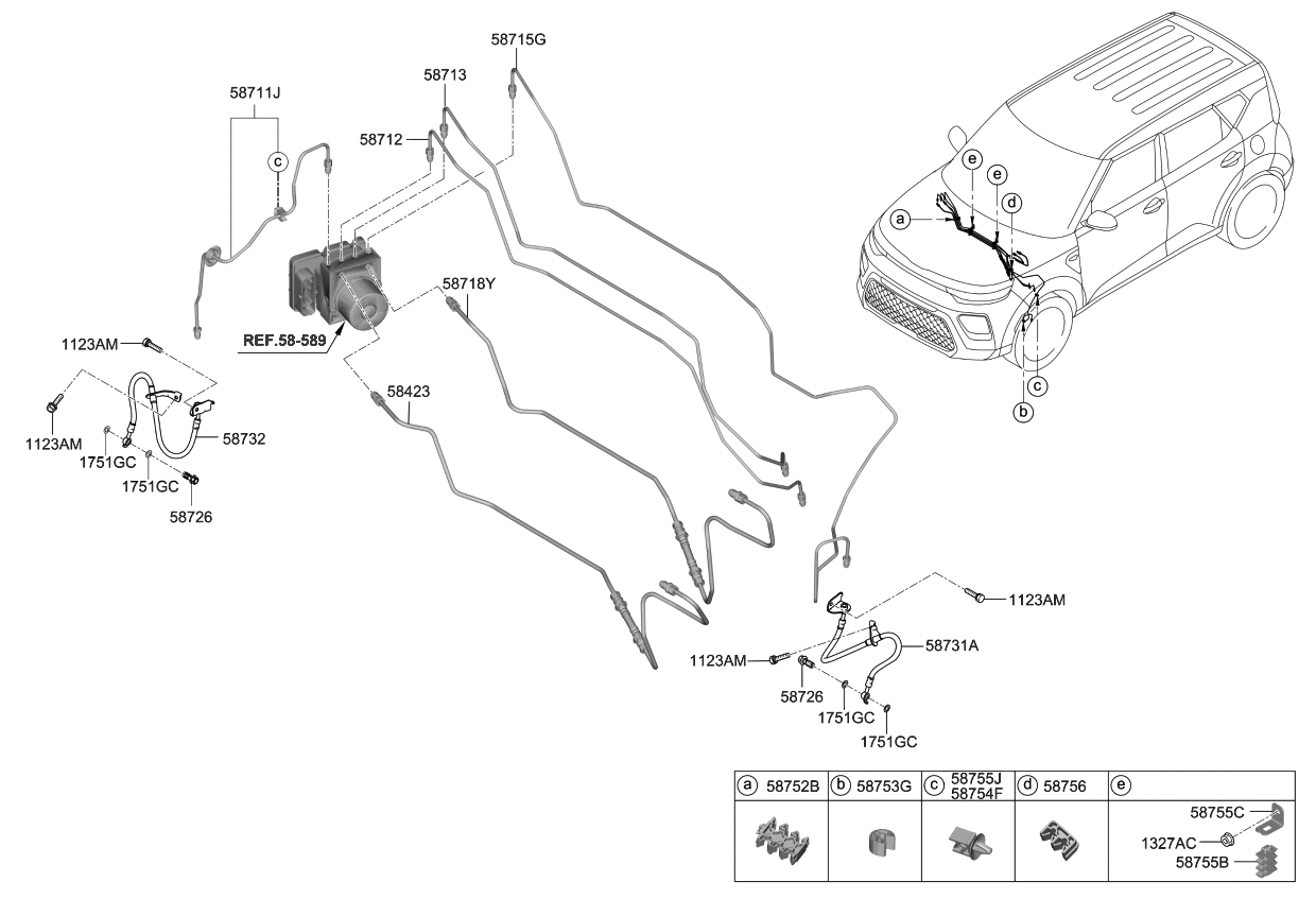 Kia 58722K0200 Tube-M/CYL To H/UNIT